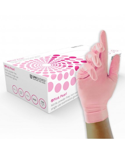 Guanti Unigloves PINK PEARL in Nitrile - 100pz. Guanti Unigloves PINK PEARL in Nitrile - 100pz.