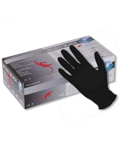UNIGLOVES Black Gloves Lattice - 100pz.