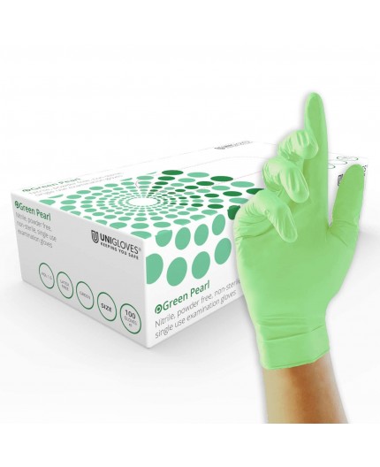 Guanti Unigloves MINT PEARL in Nitrile - 100pz. Guanti Unigloves MINT PEARL in Nitrile - 100pz.
