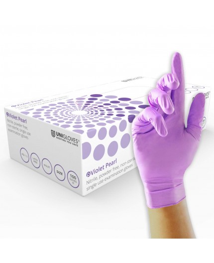Guanti Unigloves VIOLET PEARL in Nitrile - 100pz. Guanti Unigloves VIOLET PEARL in Nitrile - 100pz.