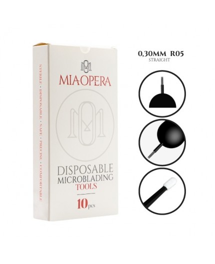 5 Microaghi ROUND - 0,30mm - Attacco Dritto - 10 pz - Manipolo da Microblading MiaOpera 5 Microaghi ROUND - 0,30mm - Attacco Dritto - 10 pz - Manipolo da Microblading MiaOpera