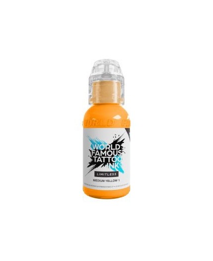 MEDIUM YELLOW 1 - World Famous Limitless - 30ml - Colore Tattoo REACH MEDIUM YELLOW 1 - World Famous Limitless - 30ml - Colore Tattoo REACH