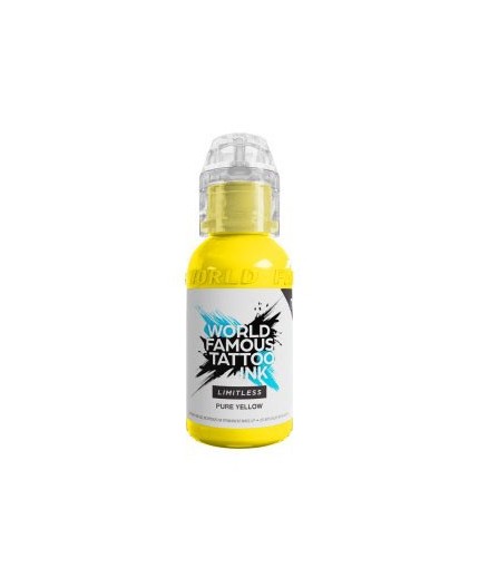 PURE YELLOW - World Famous Limitless - 30ml - Colore Tattoo REACH PURE YELLOW - World Famous Limitless - 30ml - Colore Tattoo REACH
