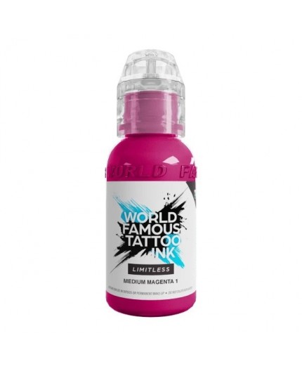 MEDIUM MAGENTA 1 - World Famous Limitless - 30ml - Colore Tattoo REACH MEDIUM MAGENTA 1 - World Famous Limitless - 30ml - Colore Tattoo REACH