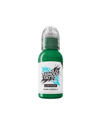 DARK GREEN 2 - World Famous Limitless - 30ml - Colore Tattoo REACH