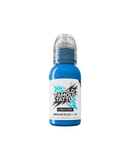 MEDIUM BLUE 1 V2 - World Famous Limitless - 30ml - Colore Tattoo REACH MEDIUM BLUE 1 V2 - World Famous Limitless - 30ml - Colore Tattoo REACH