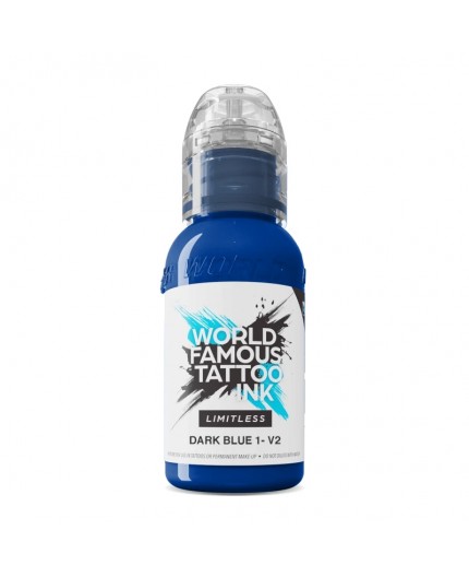 DARK BLUE 1 V2 - World Famous Limitless - 30ml - Colore Tattoo REACH DARK BLUE 1 V2 - World Famous Limitless - 30ml - Colore Tattoo REACH