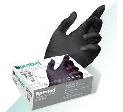 Guanti in Nitrile Neri Certificati CE - Senza Polvere - Bproteq - 100pz.