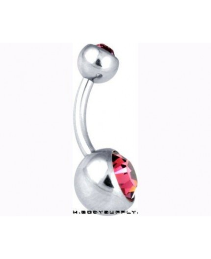 TT 8mm DOUBLE JEWEL NAVEL BARBELLS