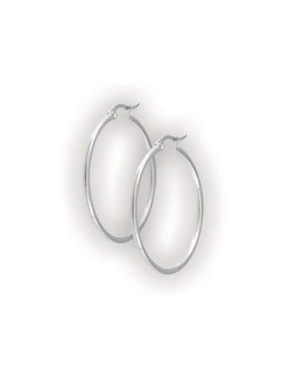 SS 316 ROUND HOOP EARRINGS (PAIR)