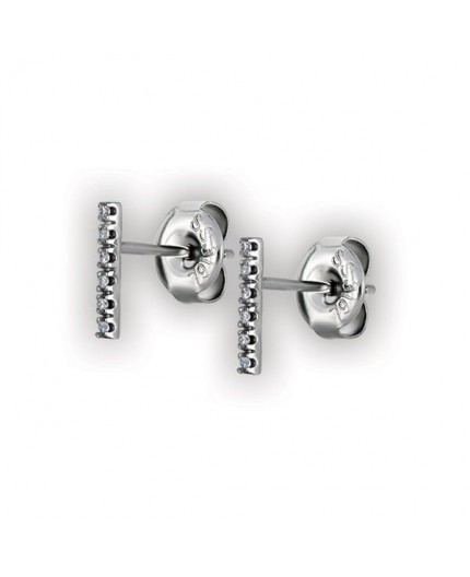 SS 316 LONG BAR STUDS W/ MICROPAVE SETTING (PAIR) WH
