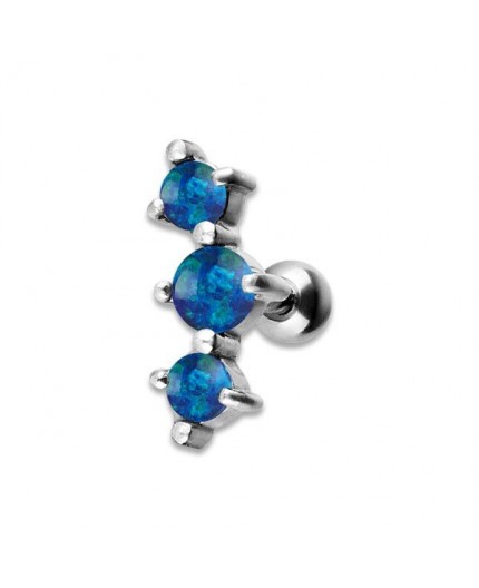 JEWELLED 3 HELIX BARBELL 2.5/3/2.5