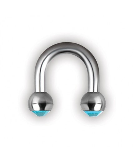 SS 316 DOUBLE JEWELLED MICRO U BARBELLS 1,2x4mm sfere 2,5mm SS 316 DOUBLE JEWELLED MICRO U BARBELLS 1,2x4mm sfere 2,5mm
