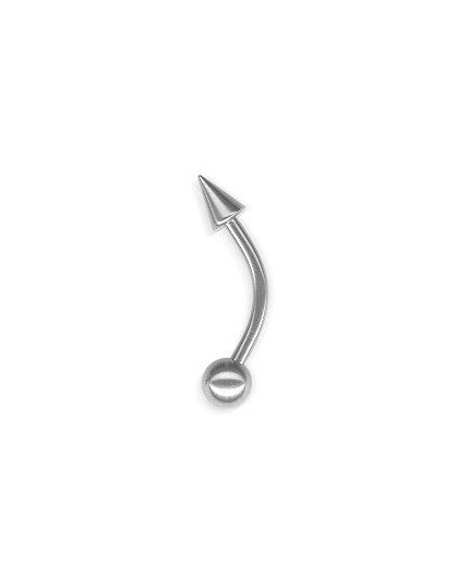 CURVED EYEBROW BARBELLS W/CONE