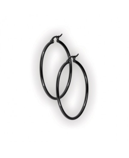 BK 316 ROUND HOOP EARRINGS (PAIR)