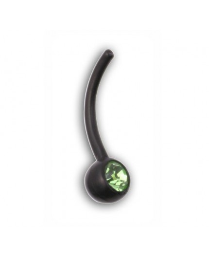 BIOFLEX BLACK JEWELLED NAVEL BARBELLS