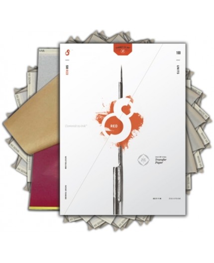 S8 Red Carta Termica per Stencil con Stampante - Rossa - 210x280mm - 100pz. S8 Red Carta Termica per Stencil con Stampante - Rossa - 210x280mm - 100pz.