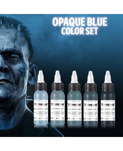 OPAQUE BLUE SET - Xtreme Ink - 5x30ml - Conforme REACH
