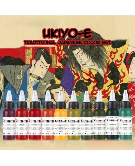 Ukiyo-e TRADITIONAL JAPANESE COLOR SET - Xtreme Ink - 10x30ml - Conforme REACH