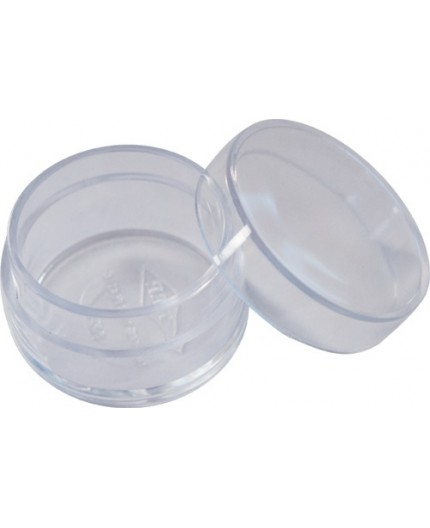 EMPTY CLEAR PLASTIC JARS 40x25mm