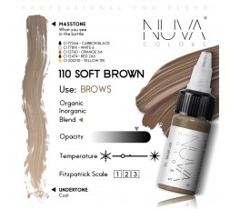 110 SOFT BROWN - Nuva Colors - 15ml - Conforme REACH