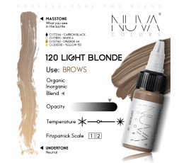 120 LIGHT BLONDE - Nuva Colors - 15ml - Conforme REACH