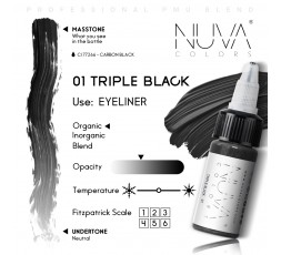 01 TRIPLE BLACK - Nuva Colors - 15ml - Conforme REACH
