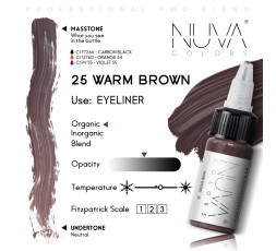 25 WARM BROWN - Nuva Colors - 15ml - Conforme REACH