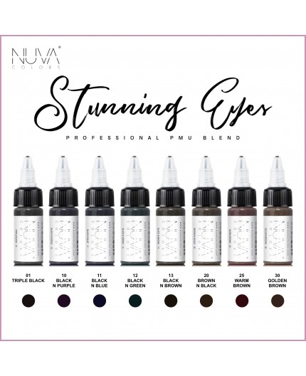 EYELINER COLLECTION SET - Nuva Colors - 8x 15ml - Conforme REACH