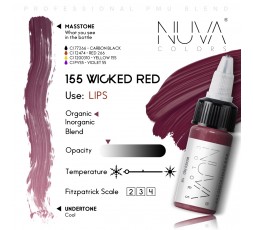 155 WICKED RED - Nuva Colors - 15ml - Conforme REACH
