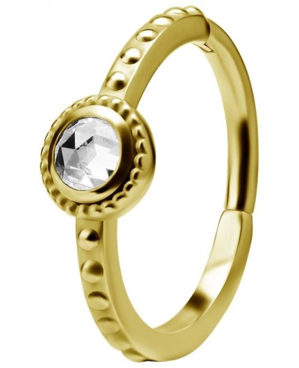 GD 316 HINGED RING SET W. ROSECUT ZIRCONIA 1,2x12mm WH GD 316 HINGED RING SET W. ROSECUT ZIRCONIA 1,2x12mm WH