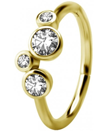 GD 316 HINGED RING SET W. ZIRCONIA 1,2x12mm WH