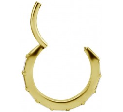 GD 316 HINGED RING SET W. BAGUETTE ZIRCONIA 1,2x12mm WH