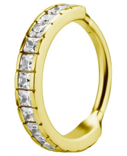 GD 316 HINGED RING SET W. SQUARE ZIRCONIA 1,2x12mm WH