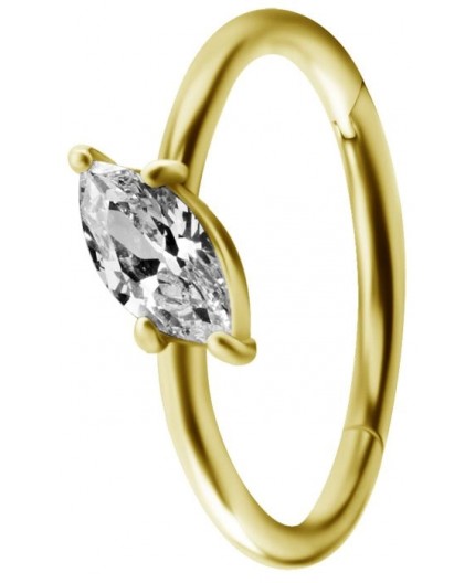 GD 316 HINGED RING SET W. MARQUISE ZIRCONIA 1,2x12mm WH
