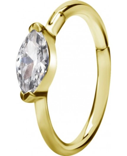 GD 316 HINGED RING SET W. MARQUISE ZIRCONIA 1,2x12mm WH