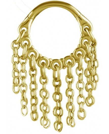 GD 316 HINGED RING WITH CHAIN DANGLES (PLAIN) 1,2x8mm