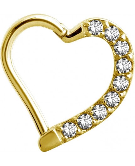 GD 316 JEWELLED HINGED HEART RING LEFT