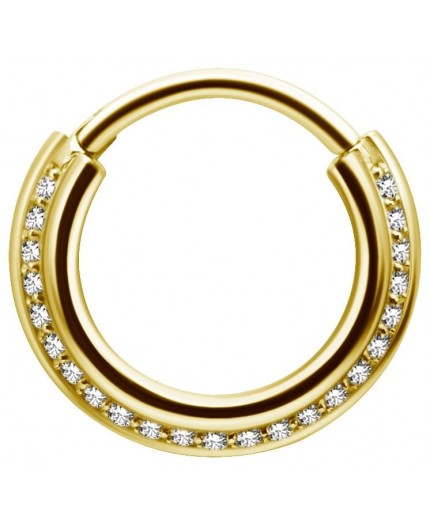 GD 316 TRIPLE SLANTED HINGED RING SET W. ZIRCONIA