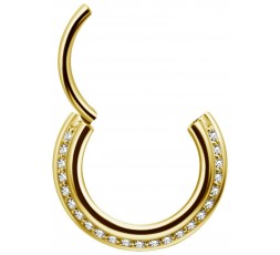 GD 316 TRIPLE SLANTED HINGED RING SET W. ZIRCONIA