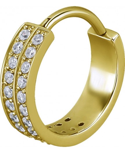 GD 316 HINGED RING (DOUBLE ROW) SET W. ZIRCONIA