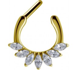 GD 316 SEPTUM CLICKER WITH MARQUISE ZIRCONIA