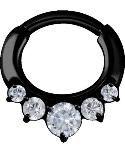 BK 316 JEWELLED CURVED BAR SEPTUM CLICKERS mod 12