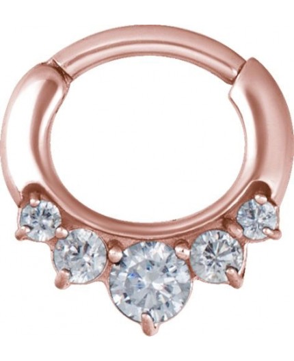 RG 316 JEWELLED CURVED BAR SEPTUM CLICKERS mod 12