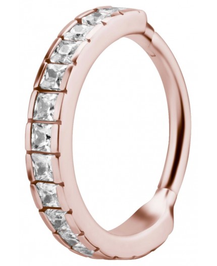 RG 316 HINGED RING SET W. SQUARE ZIRCONIA