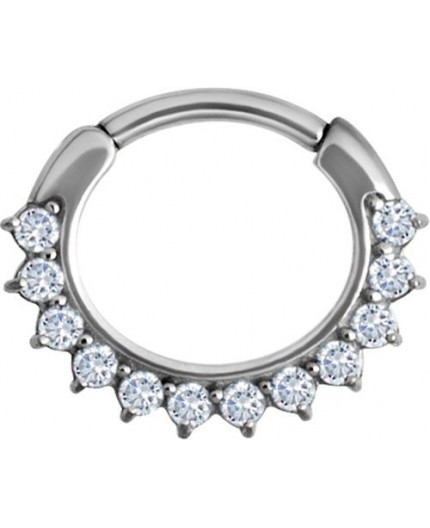 SS 316 JEWELLED CURVED BAR SEPTUM CLICKERS mod. 13