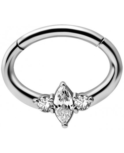 SS 316 HINGED SEPTUM/DAITH CLICKER 1,2x6mm WH mod. 09