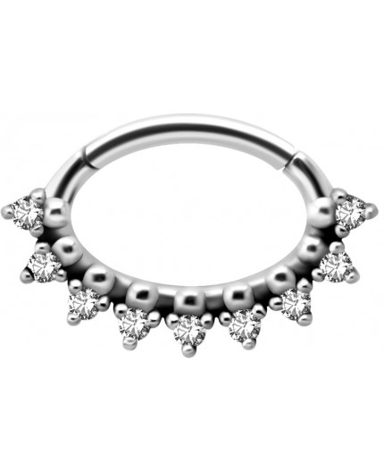 SS 316 HINGED SEPTUM/DAITH CLICKER 1,2x6mm WH mod. 08