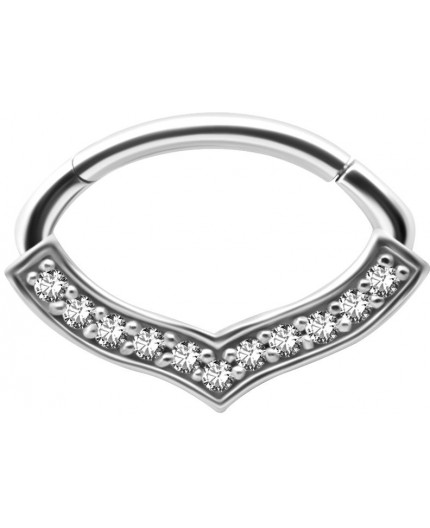 SS 316 HINGED SEPTUM/DAITH CLICKER 1,2x6mm WH mod. 07