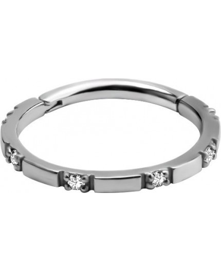 SS 316 HINGED RING SET with Jewels